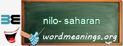 WordMeaning blackboard for nilo-saharan